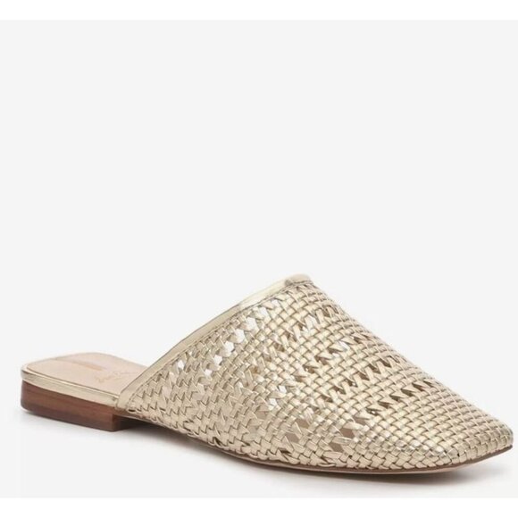 Sam Edelman Leona Mule Gold Metallic Flat Size 6.5 - Picture 1 of 9